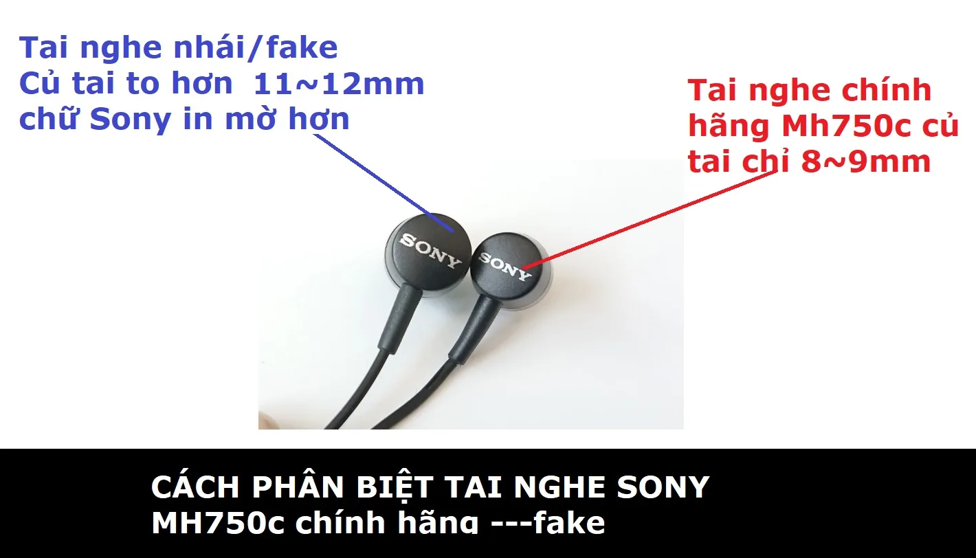 Cách phân biệt tai nghe sony chính hãng Cách phân biệt tai nghe sony chính hãng